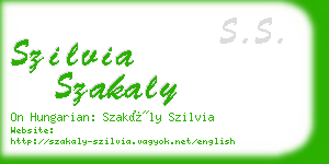 szilvia szakaly business card